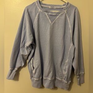 Zenana Outfitters Sky Blue/purple Pullover